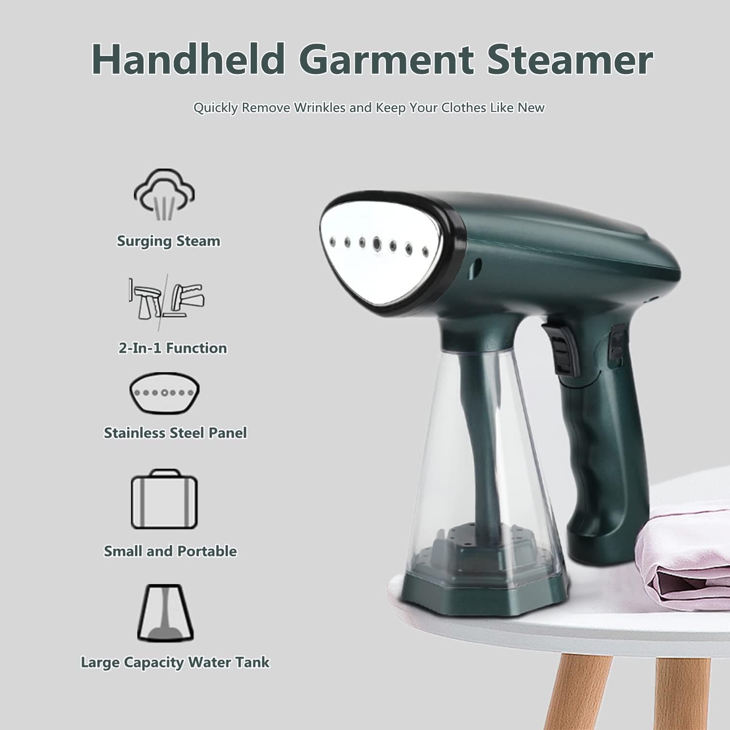 Foldable Iron Streamer, Portable Garment Steamer, Household Fabric Steam Iron, Large Capacity Steam Generator For Clothes, 200ml Portable Garment Steamer, Fabric Wrinkle Remover for Home Travel Foldable Iron Streamer, Portable Garment Steamer, Household Fabric Steam Iron, Large Capacity Steam Generator For Clothes, 200ml Portable Garment Steamer, Fabric Wrinkle Remover for Home Travel